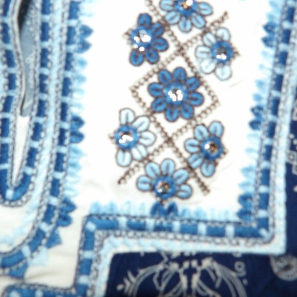 Valerie Stevens Embroidered Embellished Rayon Tank Top Sz M - Picture 3 of 6